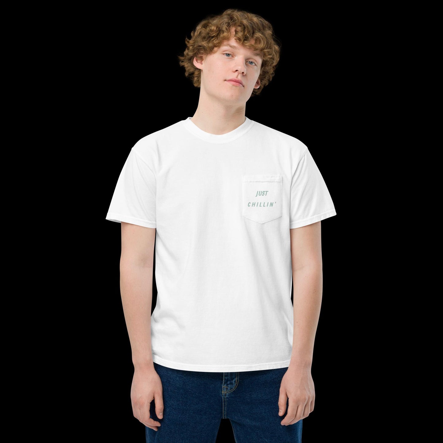 Just Chillin' Unisex garment-dyed pocket t-shirt