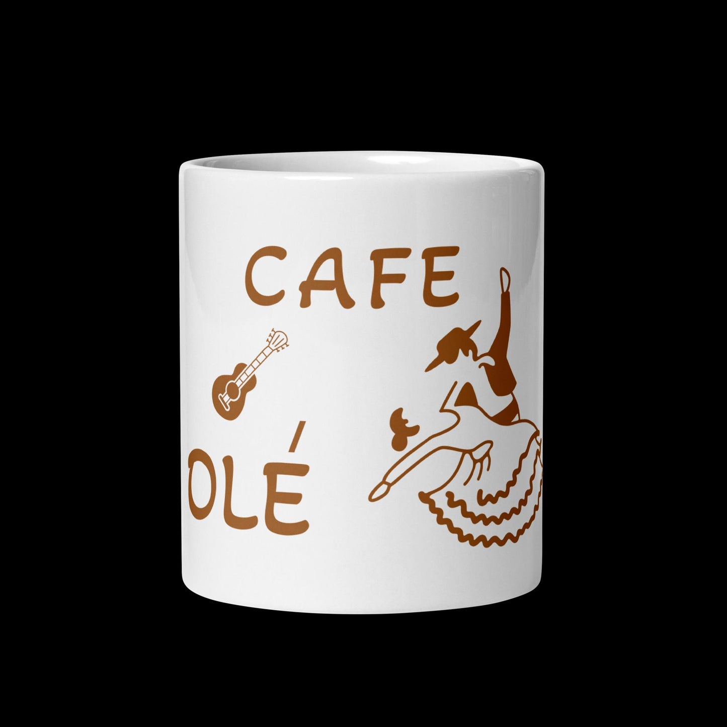 Taza Cafe Ole White brillante