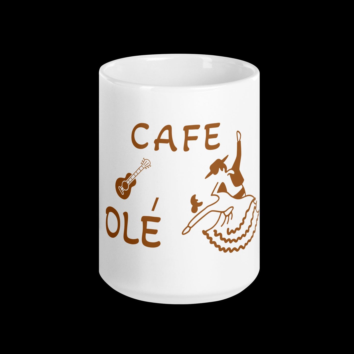 Taza Cafe Ole White brillante