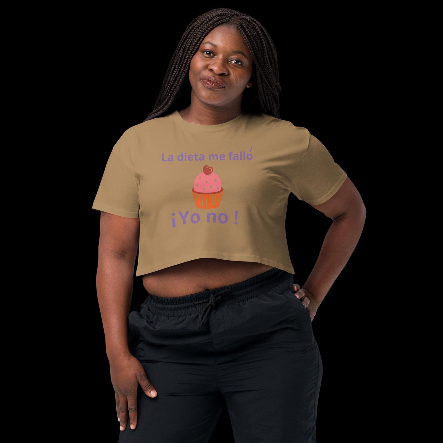 La dieta me fallo Pinkberry cupcake Crop top de mujer